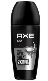 6x Axe Black Anti Sweat Deoroller 50ml