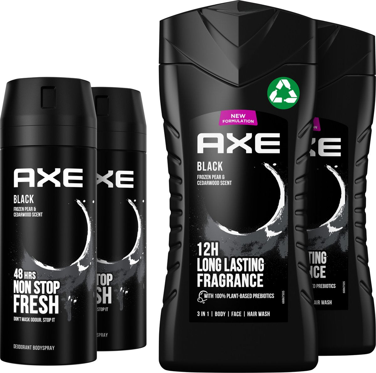 Axe Black Voordeelpakket 4-Delig