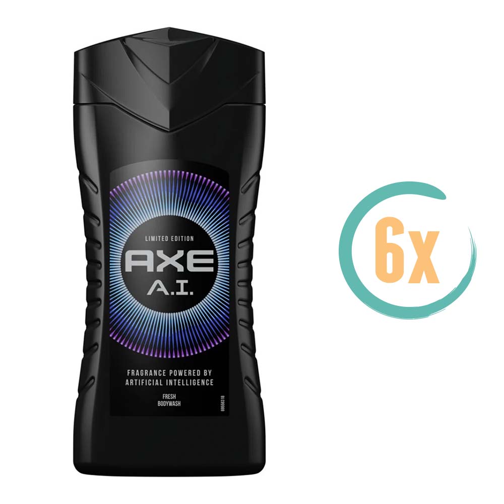 6x Axe Douchegel Powered By A.I. 250ml
