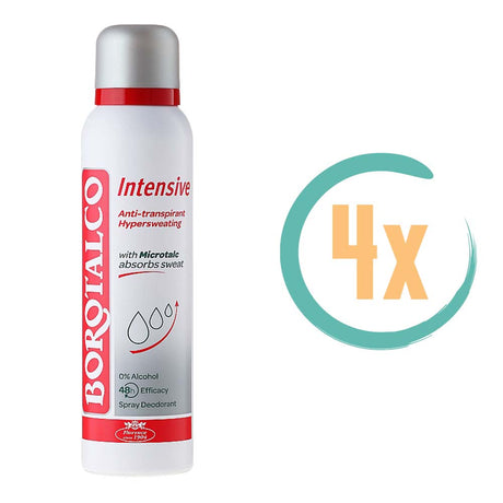 4x Borotalco Intensive Deospray 150ml, VoordeligInslaan.nl