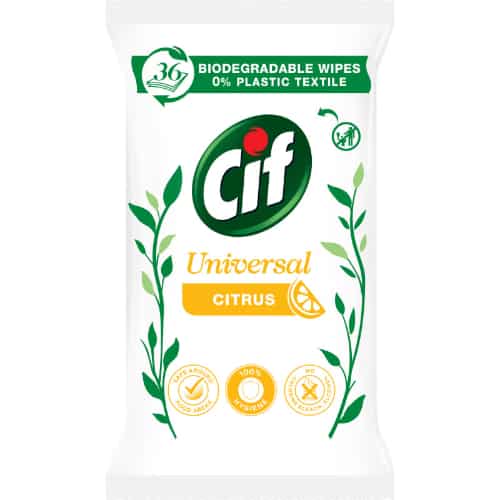 12x Cif Universal Citrus Doekjes 36 stuks, VoordeligInslaan.nl
