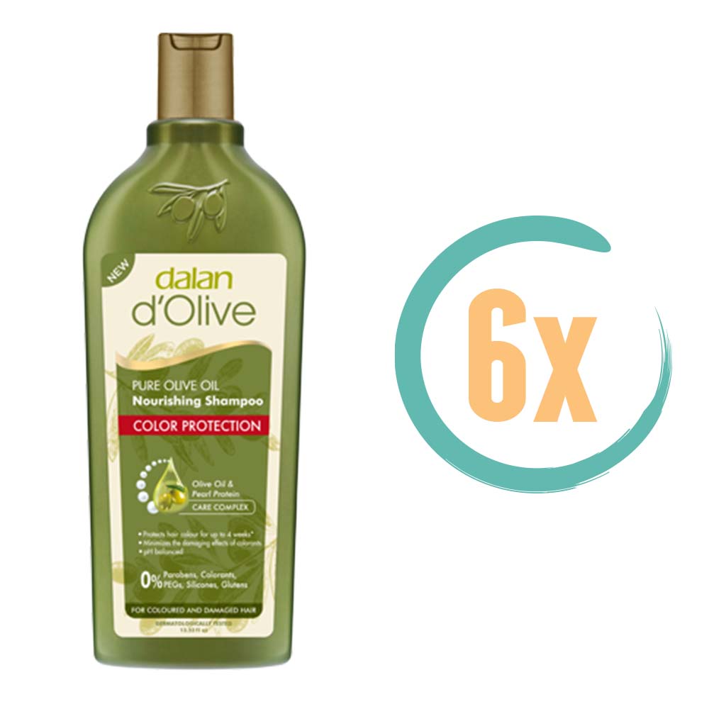 6x Dalan d'Olive Color Protection Nourishing Shampoo 400ml