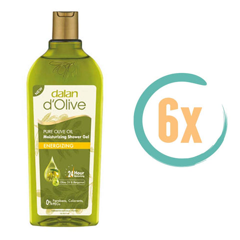 6x Dalan d'Olive Energizing Douchegel 400ml