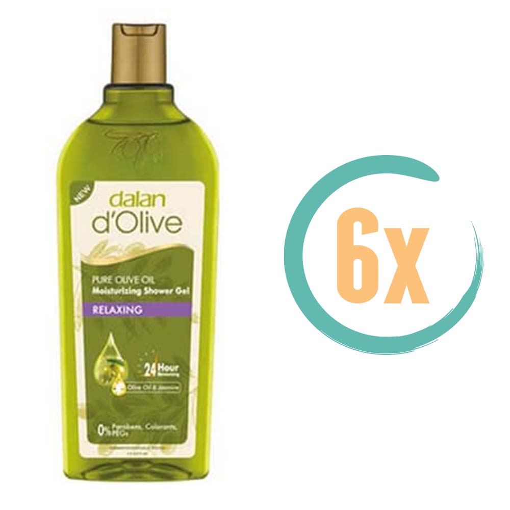 6x Dalan d'Olive Relaxing Douchegel 400ml
