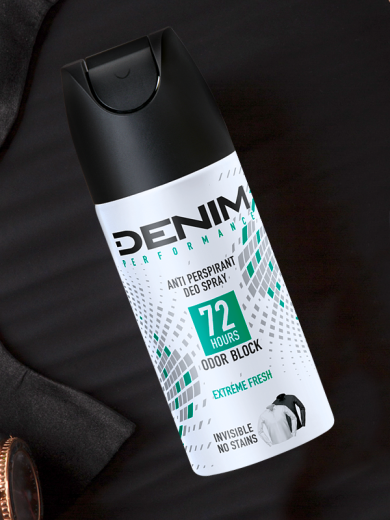 12x Denim Extreme Fresh 72H Deospray 150ml, VoordeligInslaan.nl