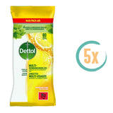 5x Dettol Multi Reinigingsdoekjes Citroen 80 stuks