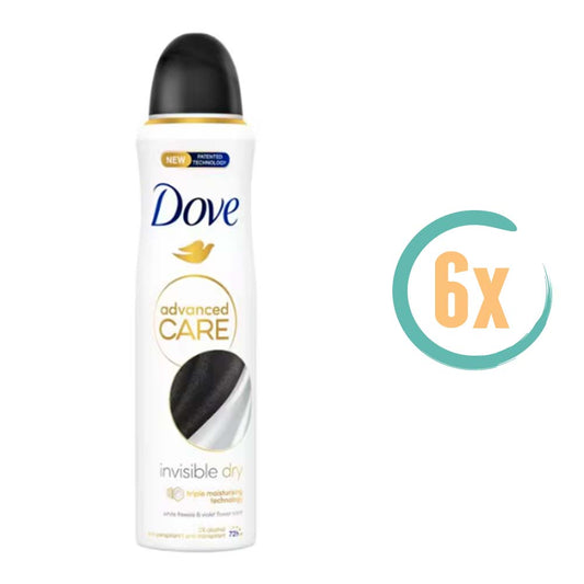 6x Dove Advanced Care Invisible Dry 72H Deospray 150ml