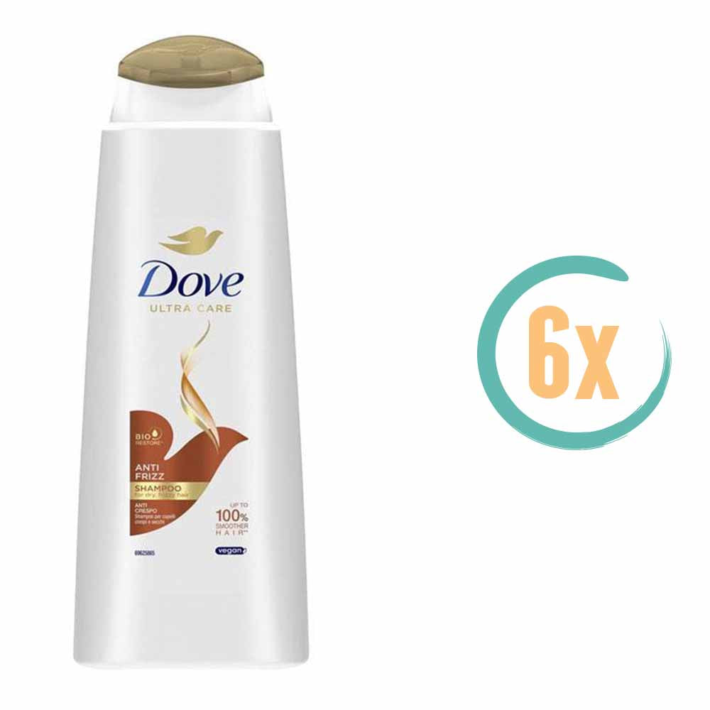 6x Dove Anti Frizz Shampoo Ultra Care XL 400ml