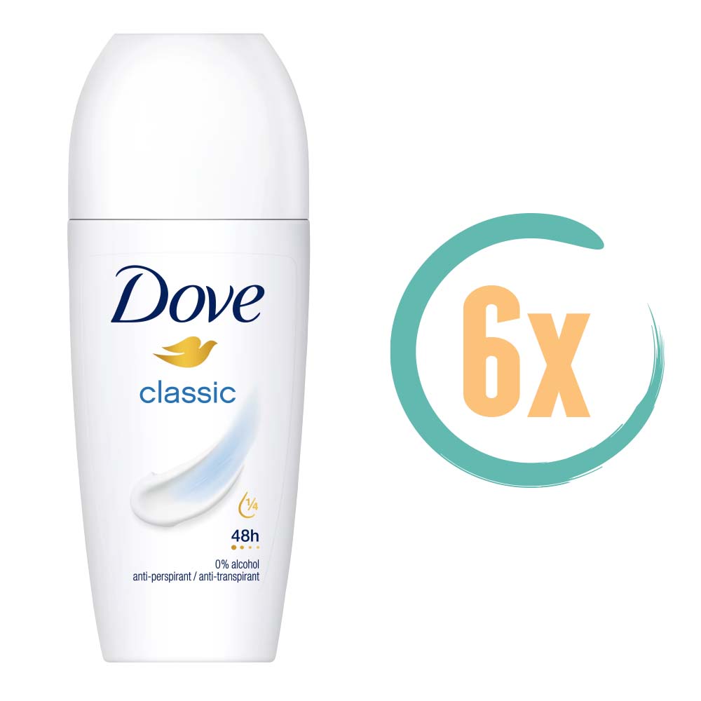 6x Dove Classic Deoroller 50ml