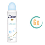 6x Dove Cotton Soft Deospray 150ml
