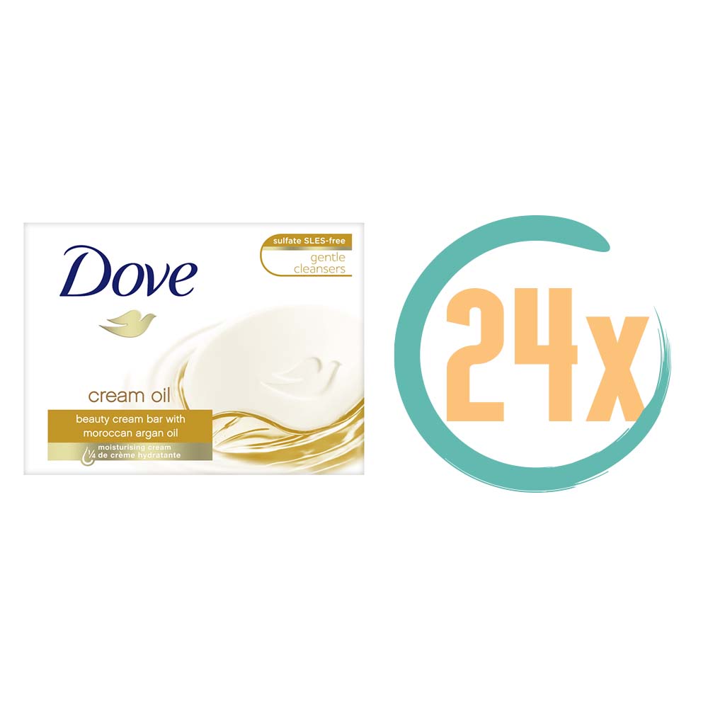 24x Dove Argan Oil Cream Bar 100gr