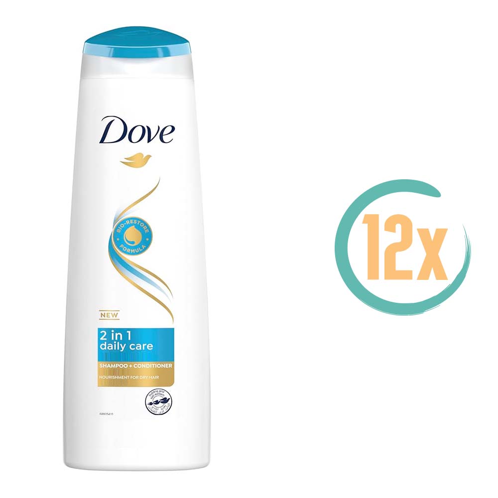 12x Dove Daily Care 2in1 Shampoo & Conditioner XL 400ml