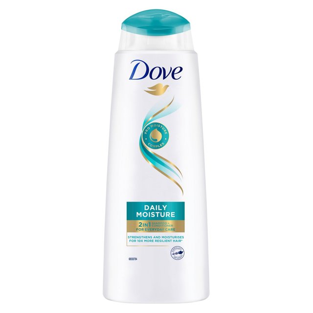6x Dove Daily Moisture 2in1 Shampoo & Conditioner 250ml