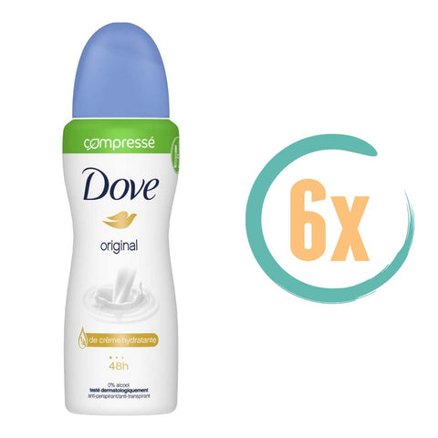 6x Dove Compressed Original Deospray 100ml