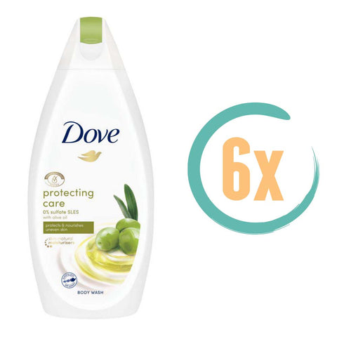 6x Dove Protecting Care Olive Oil Douchegel 500ml