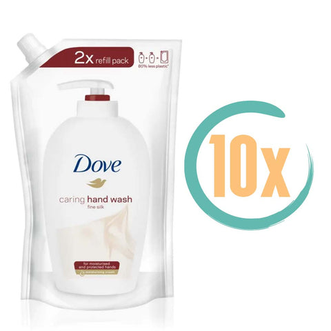 10x Dove Fine Silk Handzeep Navulling 500ml