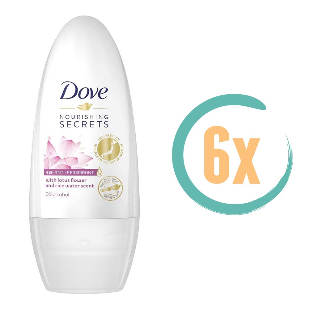 6x Dove Glowing Deoroller 50ml