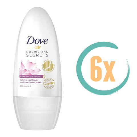 6x Dove Glowing Deoroller 50ml
