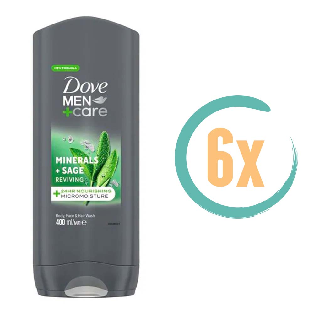 6x Dove Elements Minerals & Sage Douchegel 400ml