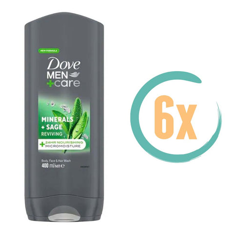 6x Dove Elements Minerals & Sage Douchegel 400ml