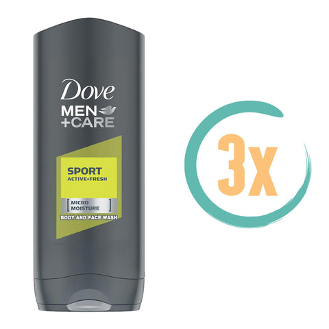 3x Dove Sport Active+Fresh Douchegel 400ml