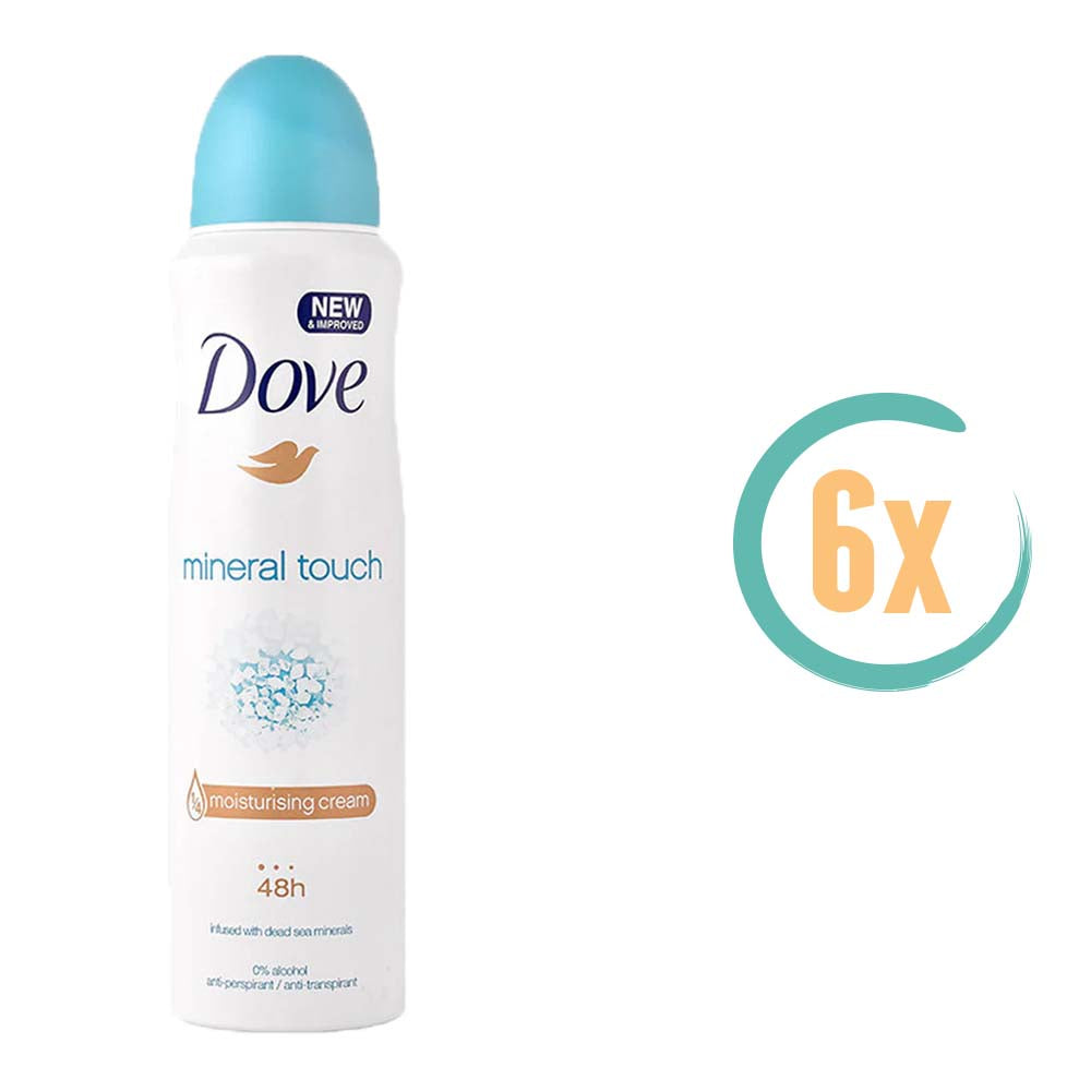 6x Dove Mineral Touch Deospray 150ml