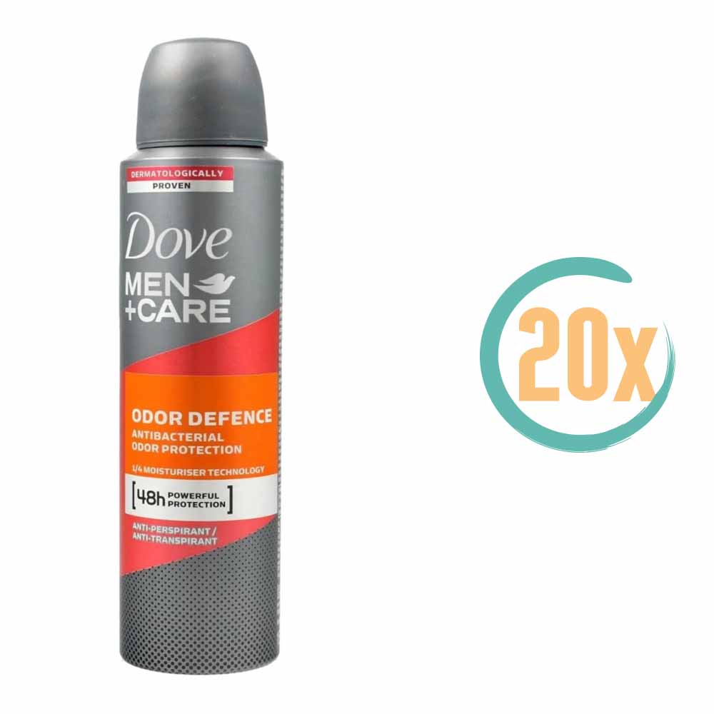 20x Dove Men+Care Odor Defence Deospray 150ml