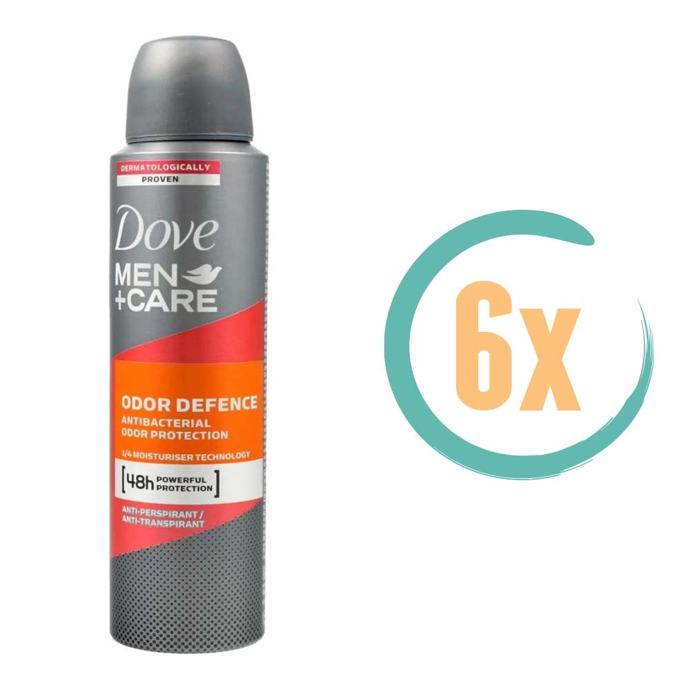 6x Dove Care Odor Defence Deospray 150ml