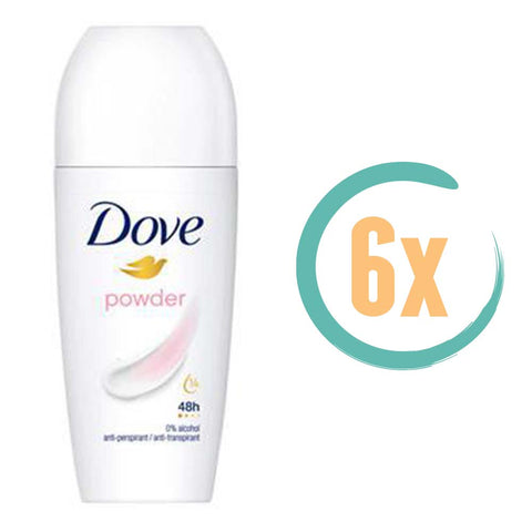 6x Dove Powder Deoroller 50ml