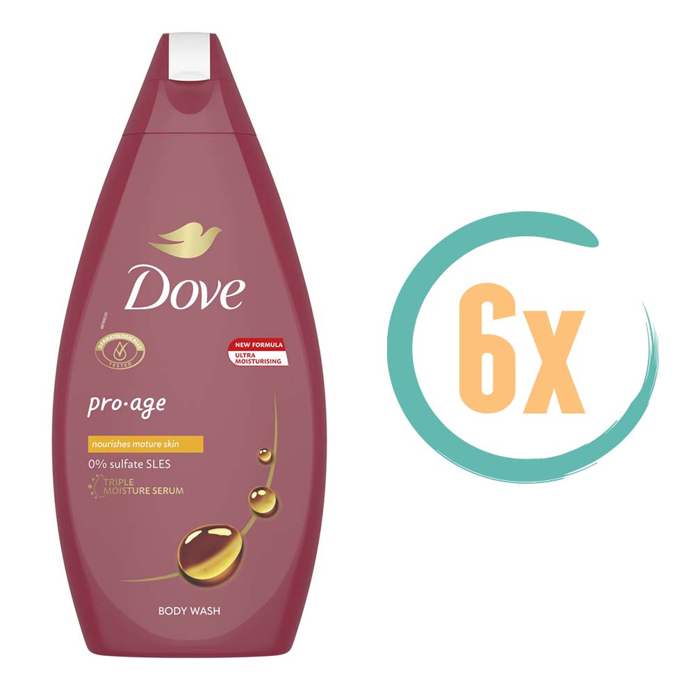 6x Dove Pro Age Douchegel 450ml