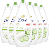 6x Dove Komkommer & Groene Thee Douchecrème 225ml, VoordeligInslaan.nl