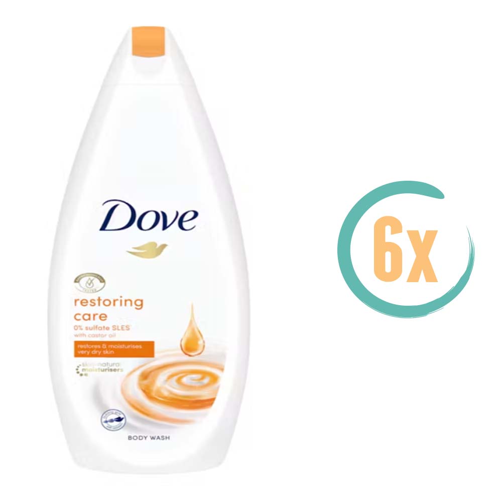 6x Dove Restoring Care Bodywash 500ml