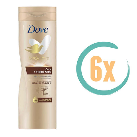 6x Dove Self-Tan Bodylotion 400ml