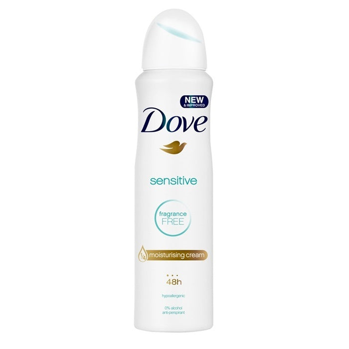 6x Dove Sensitive Parfumvrije Deospray 150ml, VoordeligInslaan.nl