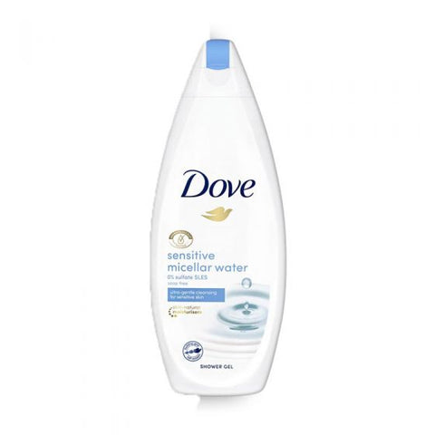 6x Dove Micellar Water Sensitive Douchegel 250ml