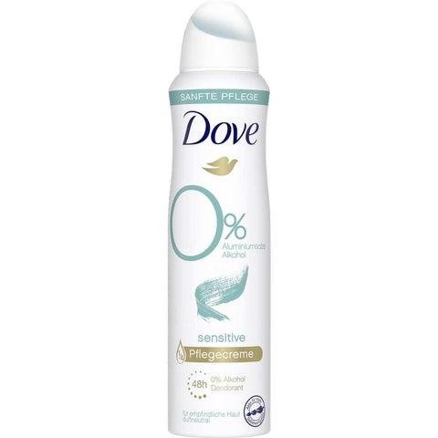 6x Dove Sensitive Zero% Deospray 150ml