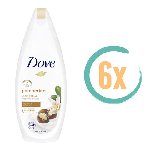 6x Dove Sheabutter & Vanilla Douchecrème 225ml