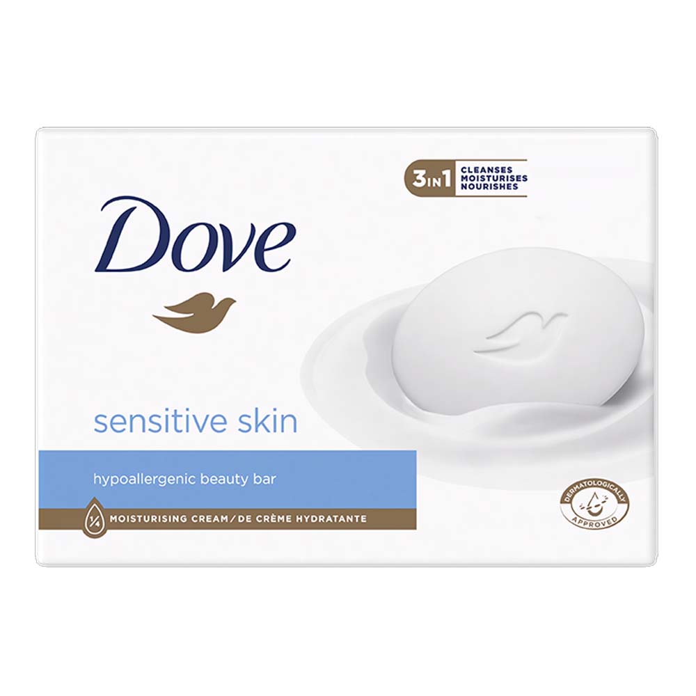 12x Dove Beauty Bar Sensitive Skin 90gr, VoordeligInslaan.nl
