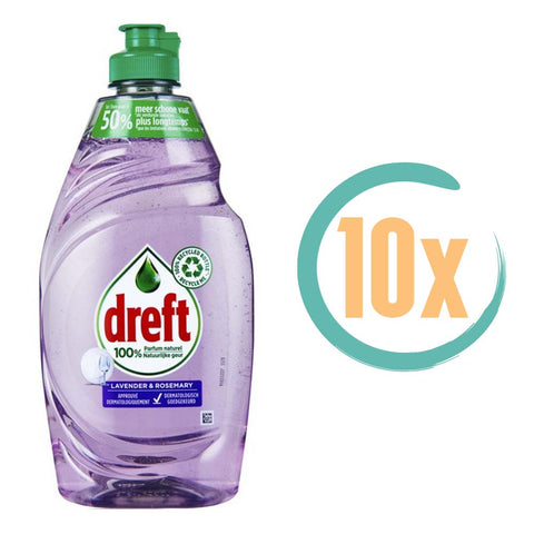 10x Dreft Lavendel & Rozemarijn Afwasmiddel 450ml
