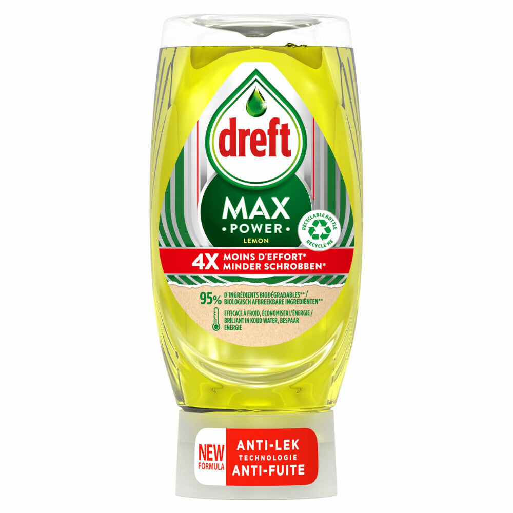 8x Dreft Max Power Lemon Afwasmiddel 370ml, VoordeligInslaan.nl