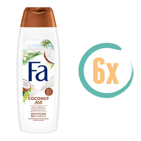 6x Fa Kokosmelk Douchegel 500ml