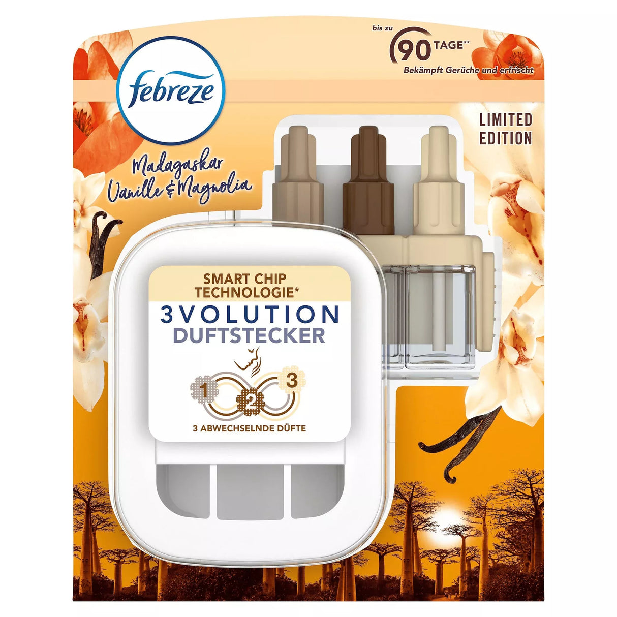 4x Febreze 3Volution Houder & Navulling Madagaskar, VoordeligInslaan.nl