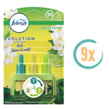 9x Febreze 3Volution Bali Jasmine & Limoen Navulling 20ml