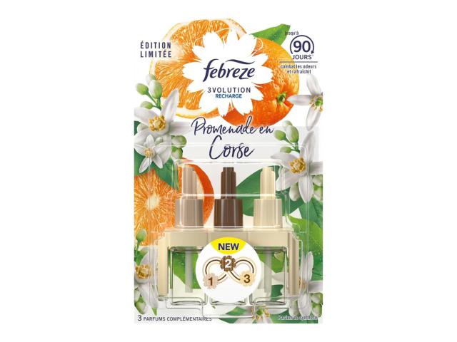9x Febreze 3Volution Walk in Corsica Navulling 20ml