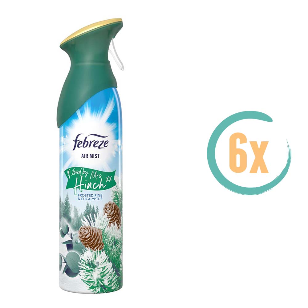 6x Febreze Frosted Pine & Eucalyptus Luchtverfrisserspray 300ml