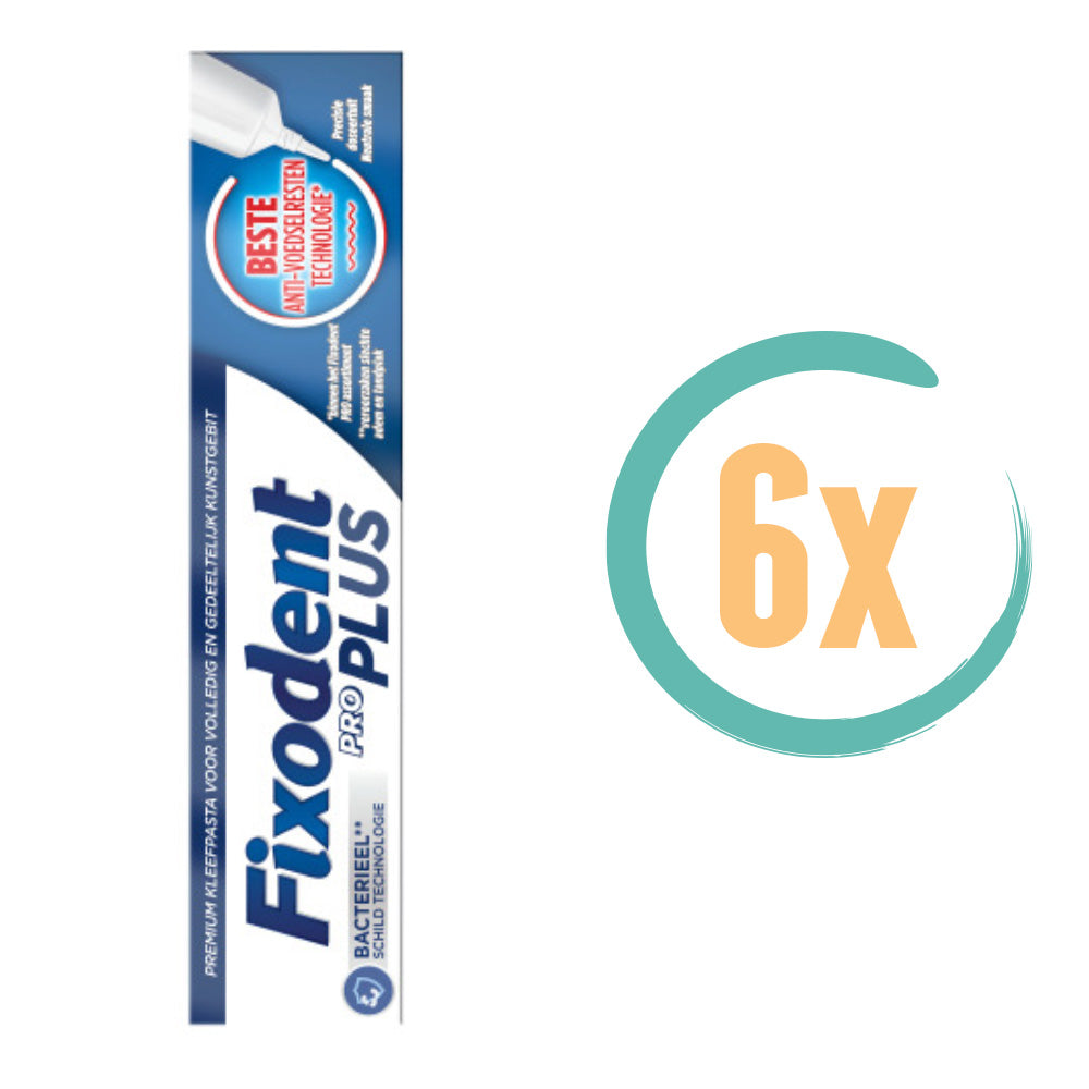 6x Fixodent Kleefpasta Anti-Voedselresten 40gr, VoordeligInslaan.nl