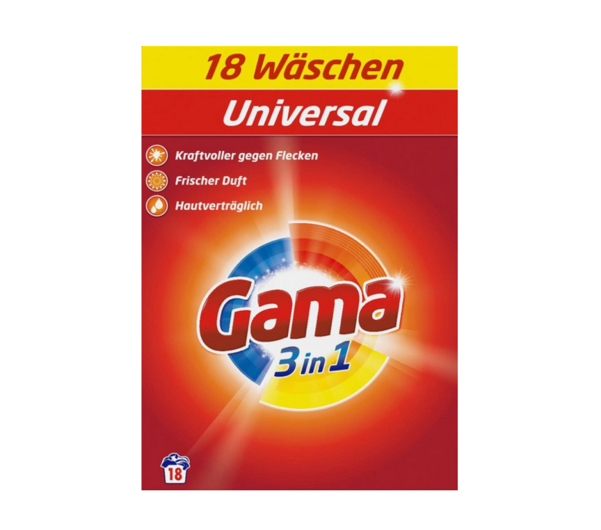 Gama Universal 3in1 Waspoeder 18 wasbeurten