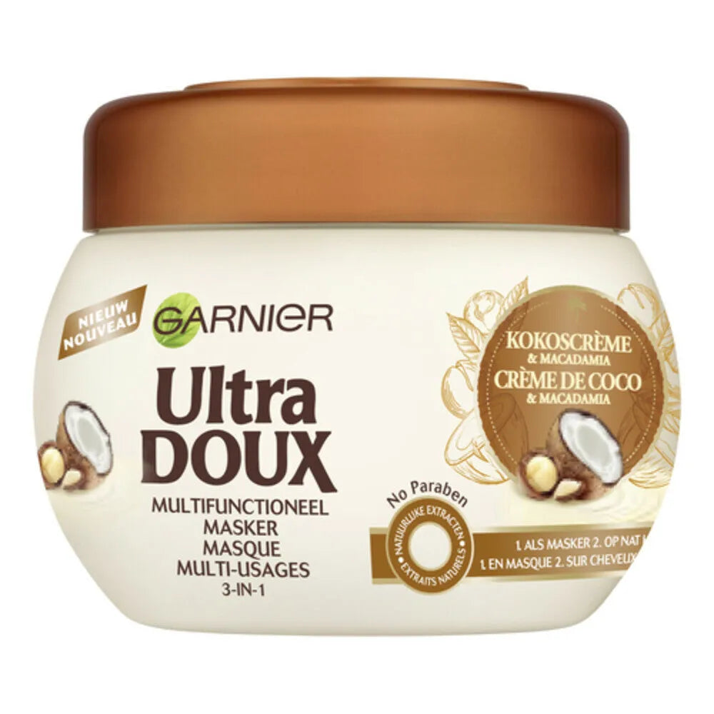 6x Garnier Ultra Doux Kokos & Macadamia 3in1 Haarmasker 300ml