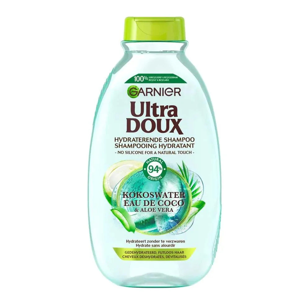 6x Garnier Ultra Doux Kokoswater & Aloe Shampoo 250ml