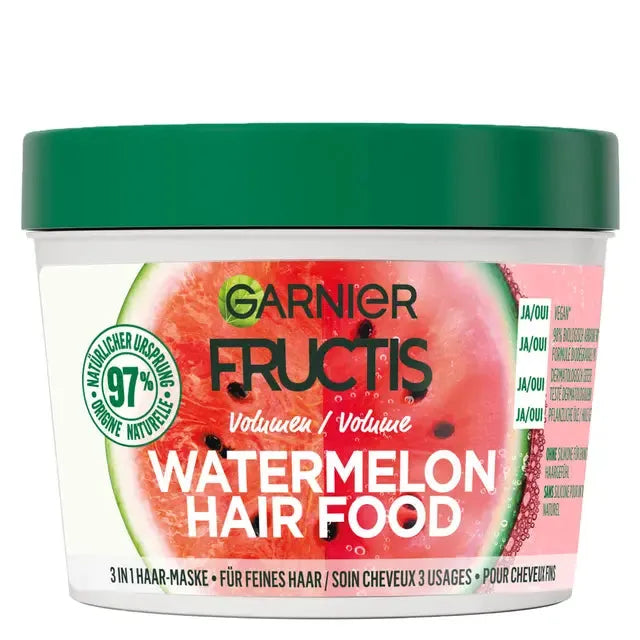 3x Garnier Watermelon Hair Food 3in1 Haarmasker 390ml